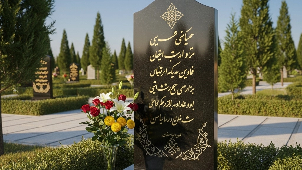 طراحی و ساخت سنگ مزار بایرامی در مازندران